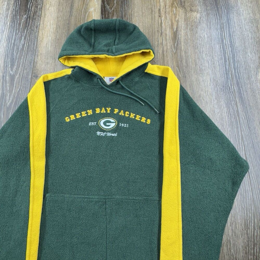 Vintage Green Bay Packers Hoodie Mens XL Fleece Sweatshirt NFL Football Sweater